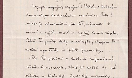 Dopis Ignátu Herrmannovi.