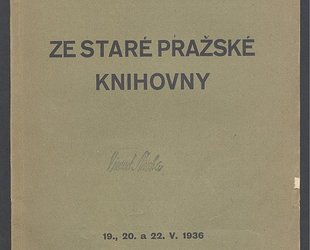 XLV. Zinkova aukce. Ze staré pražské knihovny.