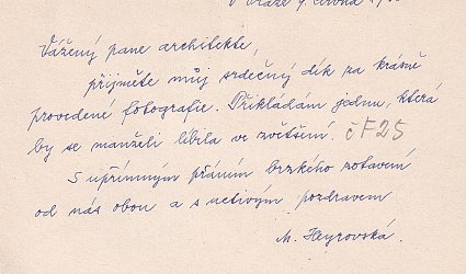 Dopis Jindřichu Vaňkovi.