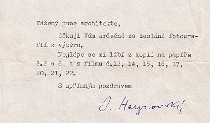 Dopis Jindřichu Vaňkovi.