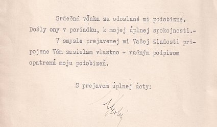 Dopis Jindřichu Vaňkovi.