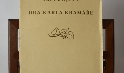 Tři projevy Dra Karla Kramáře.