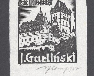 Ex libris J. Garliňski. Karlštejn.