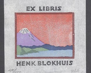 Ex libris Henk Blokhuis. Fudžijama.