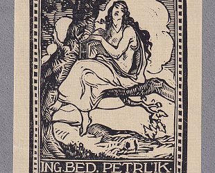 Ing. Bed. Petrlík. Dívka na haluzi.