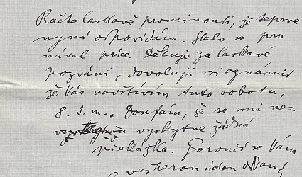 Dopis Jindřichu Vaňkovi.