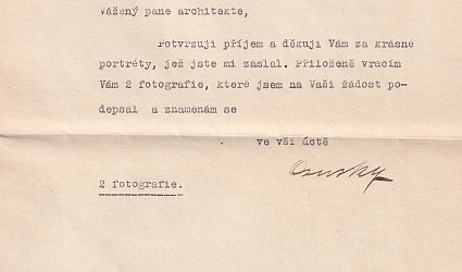 Dopis Jindřichu Vaňkovi.