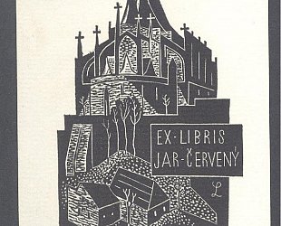 Ex - libris Jar. Červený. Chrám sv. Barbory v Kutné Hoře.