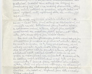 Dopis pro Dolfu Bartošíka.