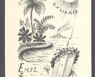 Ex libris Emil Žejglic. Tropický ostrov.