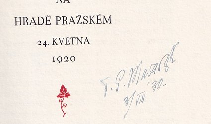 Hold mládeže Jednoty bratrské presidentu T.G. Masarykovi na hradě pražském 25. května 1920.