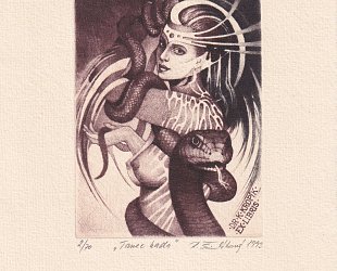 Ex Libris Dr. K. Kropík, Tanec hada.