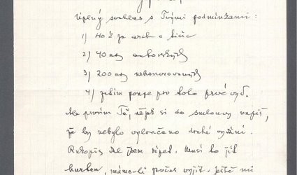 Dopis Ignátu Herrmannovi s Herrmannovou odpovědí.