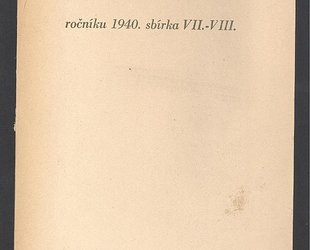 58. - 59. Archy ročníku 1940, sbírka VII. - VIII.