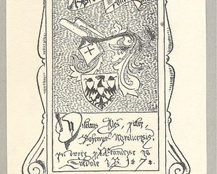 Ex libris Mikoláš Aleš. Hospodine, polituj my.