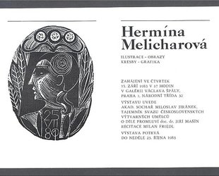 Pozvánka na výstavu Hermíny Melicharové.