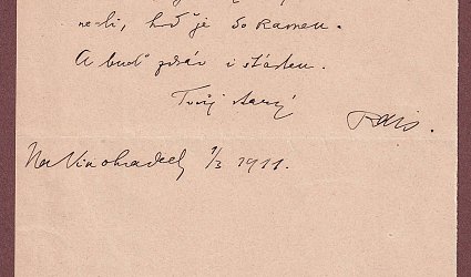 Dopis Ignátu Herrmannovi.