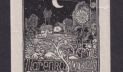 Exlibris Mařenka Hanslová-Hronková. Nokturno.