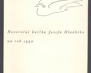 Novoroční knížka Josefa Hladkého na rok 1930.