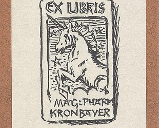 Ex libris Mag. Pharm. Kronbauer.