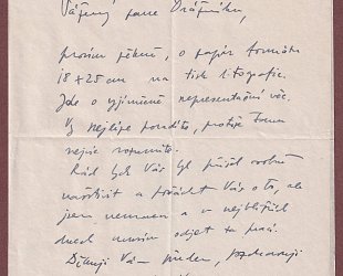 Dopis pro Františka Drážníka.