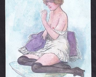 Sedící žena.