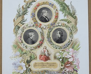 Durch Jahrhunderte und länger, Deutschen Liedes  grokter Sänger. Portréty Franze Schuberta, Roberta Schumanna a Felixe Mendelssohna.