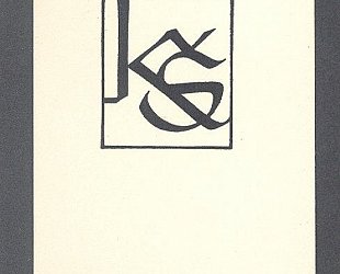 Monogram KŠ (MUDr. Karel Šmíd). Monogram v rámečku.