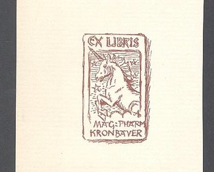 Ex libris Mag. Pharm. Kronbauer.