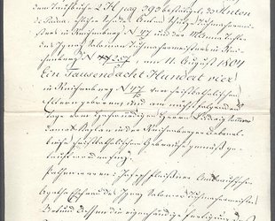 Křestní list Antona Schütze z roku 1847.
