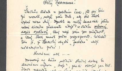 Dopis na dopisním papíře Vilínkova nakladatelství.