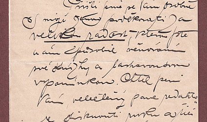 Dopis Ignátu Herrmannovi.